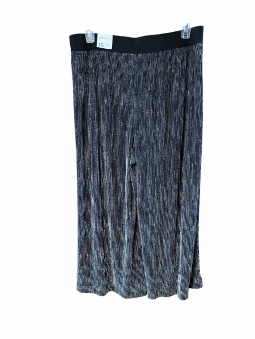Lane Bryant Pull On Shine Knit Pleated‎ Wide Leg Pants NWT - Picture 3 of 8